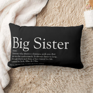 World's Best Ever Sister Definition Simple Modern Lumbar Pillow