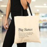 World's Best Ever Sister Definition Tote Bag<br><div class="desc">Personalise for your special sister or hermana (little or big) to create a unique gift. A perfect way to show her how amazing she is every day. Designed by Thisisnotme©</div>
