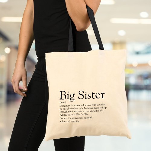 Worlds Best Ever Sister Definition Tote Bag