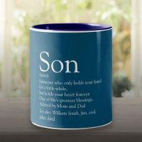 World's Best Ever Son Definition Modern Blue Fun