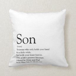 World&#39;s Best Ever Son Definition Simple Modern Throw Pillow