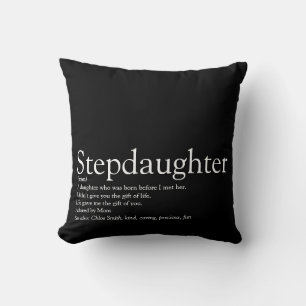World's Best Ever Stepdaughter Definition Modern Throw Pillow