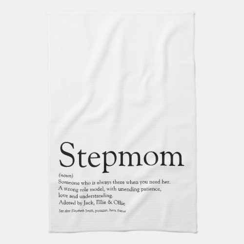 Worlds Best Ever Stepmom Stepmother Definition Kitchen Towel