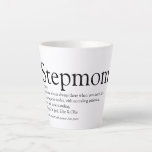 World's Best Ever Stepmom, Stepmother Definition Latte Mug<br><div class="desc">Personalise for your special Stepmom,  Stepmum,  Bonus Mom or Madrastra to create a unique gift for Mother's day,  birthdays,  Christmas or any day you want to show how much she means to you. A perfect way to show her how amazing she is every day. Designed by Thisisnotme©</div>