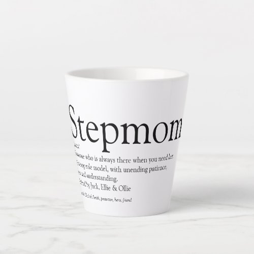 Worlds Best Ever Stepmom Stepmother Definition Latte Mug