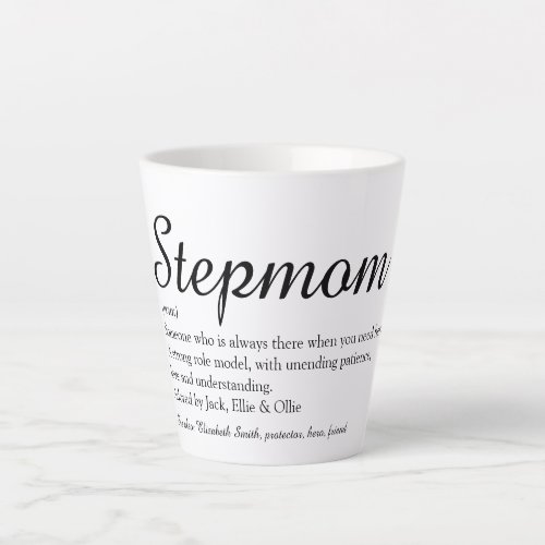 Worlds Best Ever Stepmom Stepmother Definition Latte Mug