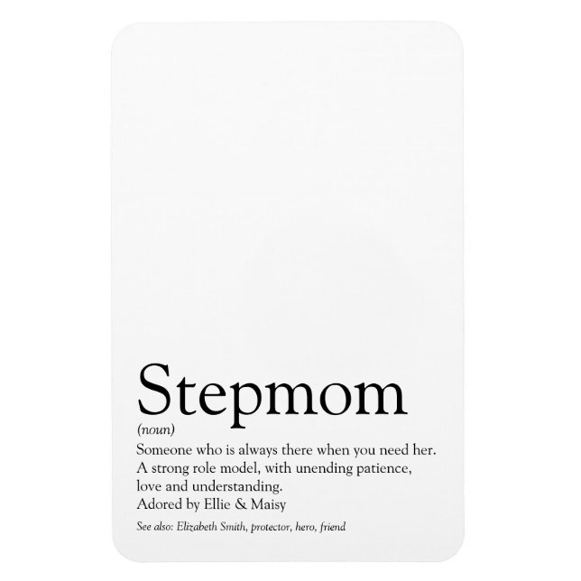 World's Best Ever Stepmom, Stepmother Definition Magnet (Vertical)