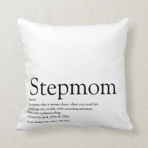 World's Best Ever Stepmom, Stepmother Definition Throw Pillow