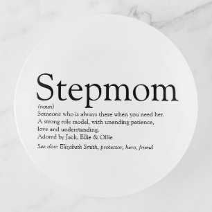 World's Best Ever Stepmom, Stepmother Definition Trinket Tray