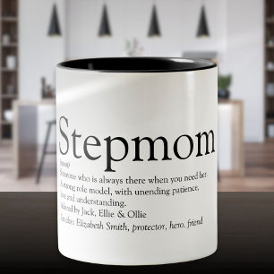 World's Best Ever Stepmom, Stepmother Definition Two-Tone Coffee Mug