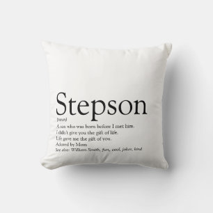 World's Best Ever Stepson Definition Throw Pillow
