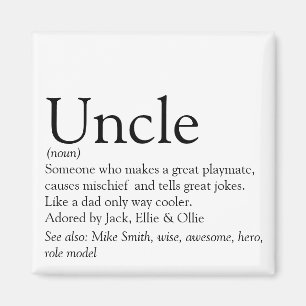 World's Best Ever Uncle, Funcle Definition Magnet