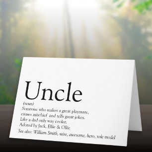 World's Best Ever Uncle Funcle Modern Definition Card