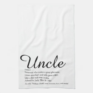 World's Best Ever Uncle, Funcle Modern Definition Kitchen Towel