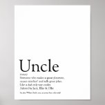 World's Best Ever Uncle, Funcle Modern Definition Poster<br><div class="desc">Personalise for your special,  favourite Uncle or Funcle to create a modern unique gift. A perfect way to show him how amazing he is every day. Designed by Thisisnotme©</div>