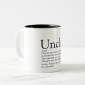 World's Best Ever Uncle, Funcle Modern Definition Two-Tone Coffee Mug (Front Left)