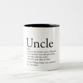 World's Best Ever Uncle, Funcle Modern Definition Two-Tone Coffee Mug (Center)