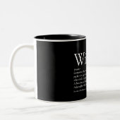 World's Best Ever Wife Definition Black and White Two-Tone Coffee Mug (Left)