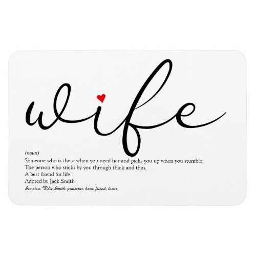 Worlds Best Ever Wife Definition Magnet