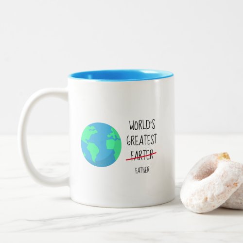 Worlds Best Farter Father Funny Dad Gift Joke Two_Tone Coffee Mug