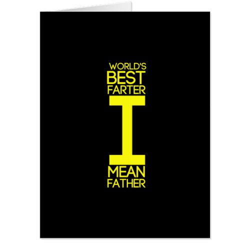 Worlds best farter fathers day gift card