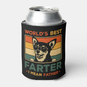 World's Best Farter I Mean Father Funny Dad Dog Can Cooler