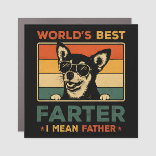 World's Best Farter I Mean Father Funny Dad Dog Car Magnet