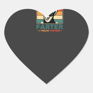World's Best Farter I Mean Father Funny Dad Dog Heart Sticker