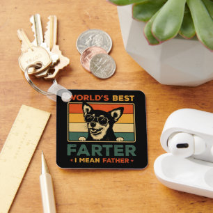 World's Best Farter I Mean Father Funny Dad Dog Keychain