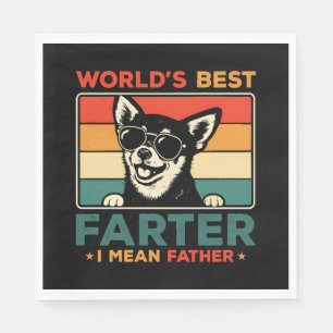 World's Best Farter I Mean Father Funny Dad Dog Napkins