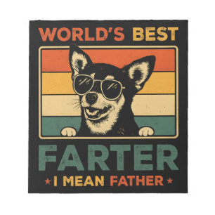 World's Best Farter I Mean Father Funny Dad Dog Notepad