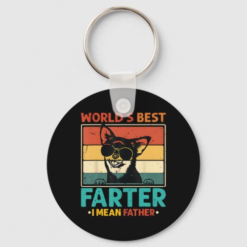 Worlds Best Farter I Mean Father Funny Fathers Day Keychain