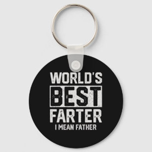 Worlds Best Farter I Mean Father Mens Fathers Day Keychain