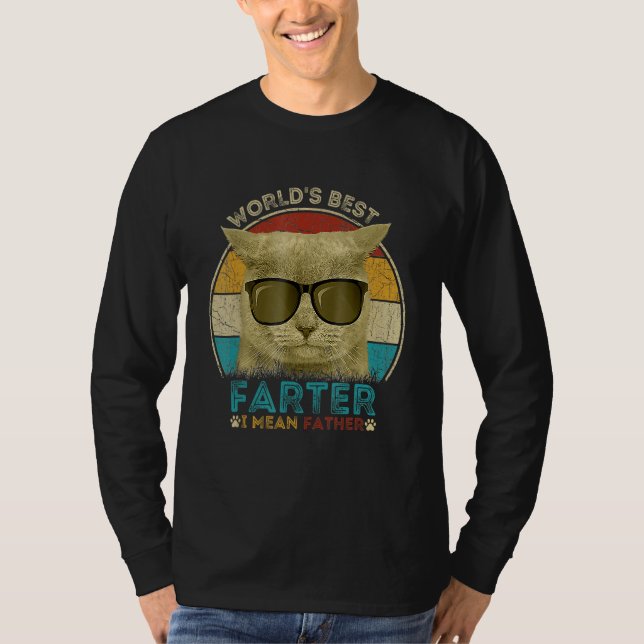 Worlds Best Farter I Mean Father t shirt Best Cat  (Front)