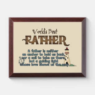 World's Best Father and poem award plaque
