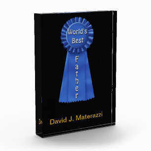 World's Best Father Blue Ribbon Award