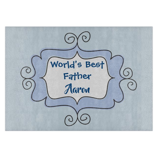 World's Best Father Doodle Cutting Board (Front)
