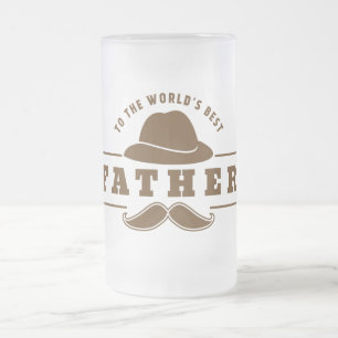 World's Best Father Frosted Glass Beer Mug