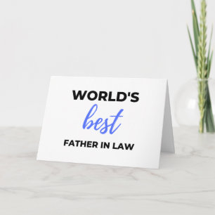 World's Best Father In Law 2 Card
