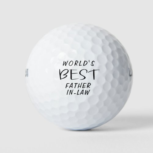 Worlds Best Father In Law Golf Balls