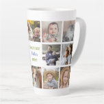 World's Best Father Name Instagram Photo Collage Latte Mug World's Best Father Name Instagram Photo Collage Latte Mug