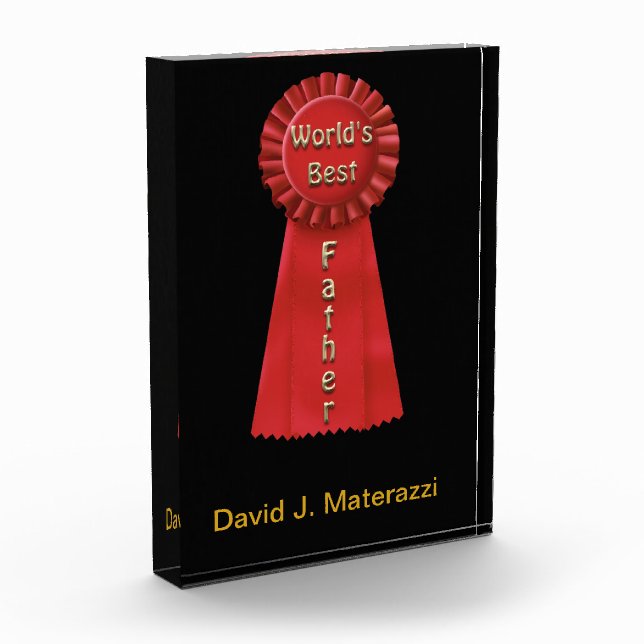 World's Best Father Red Ribbon Award (Left)