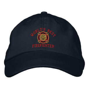 World's Best Firefighter Custom Embroidery Embroidered Baseball Cap