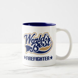 Worlds Best Firefighter Two-Tone Coffee Mug