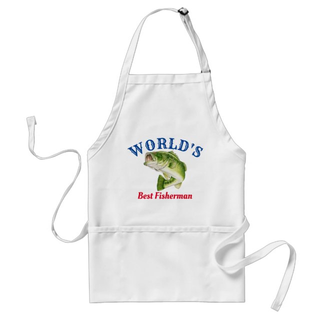 World's Best Fisherman Adult Apron (Front)