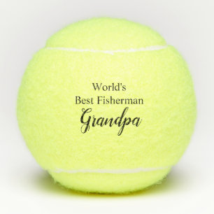 World's Best Fisherman Grandpa Tennis Balls