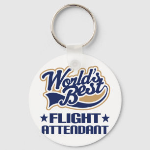 Worlds Best Flight Attendant Keychain