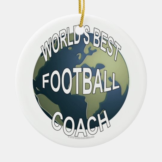 World's Best Football Coach Ceramic Ornament