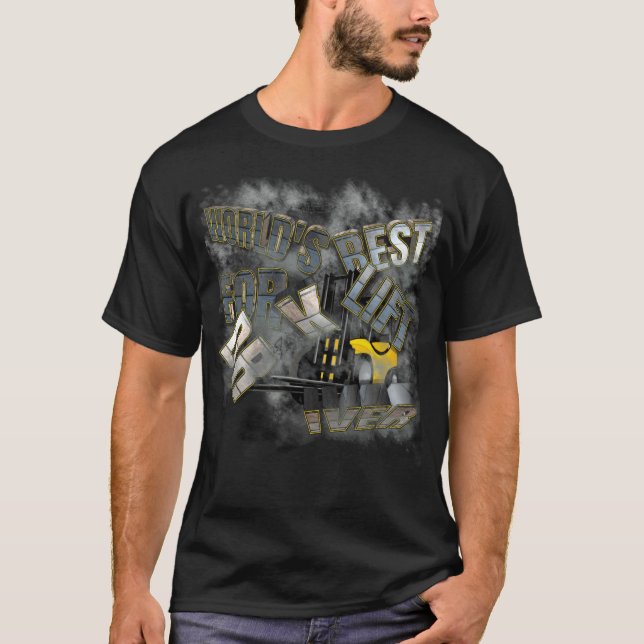 World's Best Forklift Driver - Crashing T-Shirt (Front)