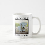 World's Best Foster Dad Paw Prints Pet Photo Frame Coffee Mug